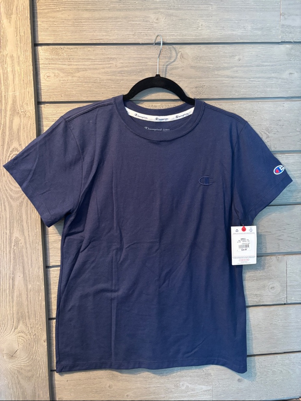 Champion Navy Blue Short-Sleeve Crewneck T-Shirt